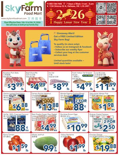 SkyFarm Food Mart Flyer February 13 to 19