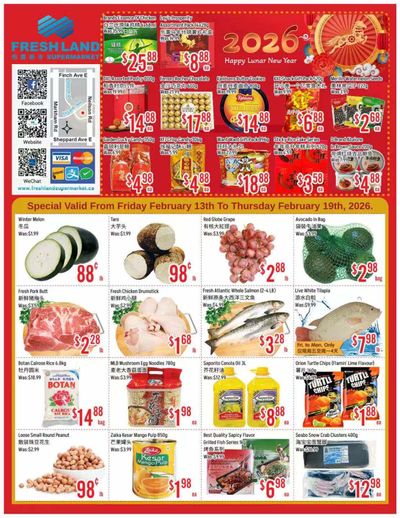 FreshLand Supermarket Flyer February 13 to 19