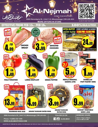 Alnejmah Fine Foods Inc. Flyer February 13 to 19