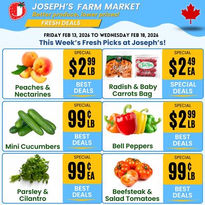 Joseph's Farm Market Flyer February 13 to 18