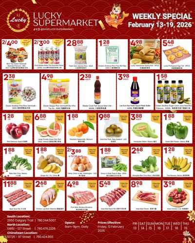 Lucky Supermarket (Edmonton) Flyer February 13 to 19