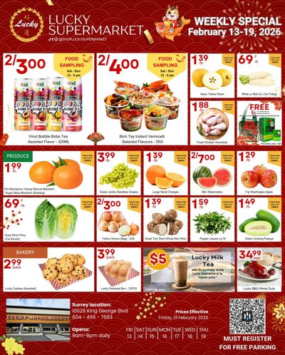 Lucky Supermarket (Surrey) Flyer February 13 to 19