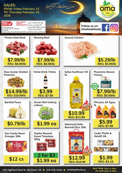 Oma Fresh Foods Flyer February 13 to 19