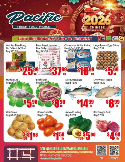 Pacific Fresh Food Market (North York) Flyer February 13 to 19