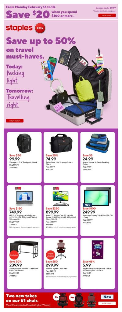 Staples Flyer February 13 to 19