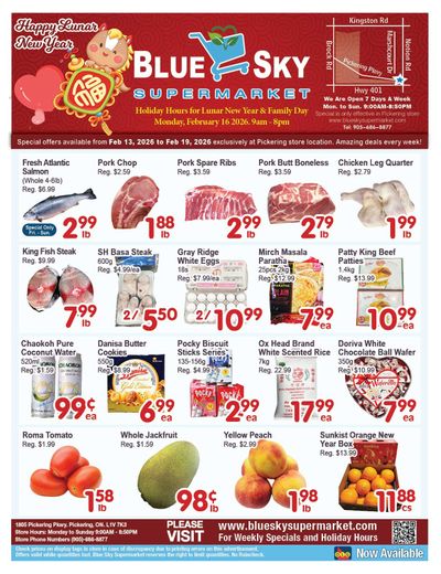 Blue Sky Supermarket (Pickering) Flyer February 13 to 19