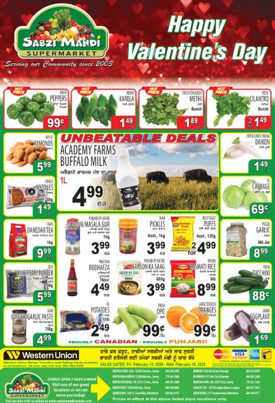 Sabzi Mandi Supermarket (Lower Mainland) Flyer February 13 to 18