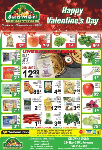 Sabzi Mandi Supermarket (Kelowna) Flyer February 13 to 18