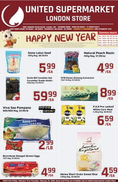 United Supermarket (London) Flyer February 13 to 19