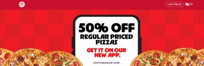 Pizza Hut Canada Coupons Deals: Save 50% off Medium or Large Pan or Handcrafted Pizzas