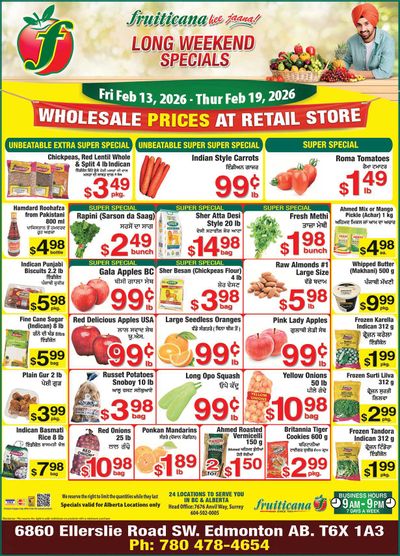 Fruiticana (Edmonton) Flyer February 13 to 19