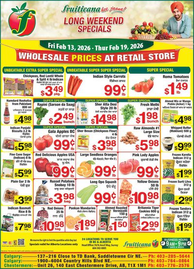 Fruiticana (Calgary) Flyer February 13 to 19