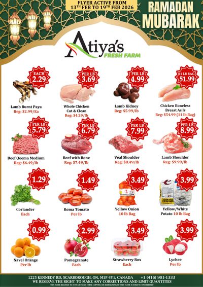 Atiya's Fresh Farm Flyer February 13 to 19