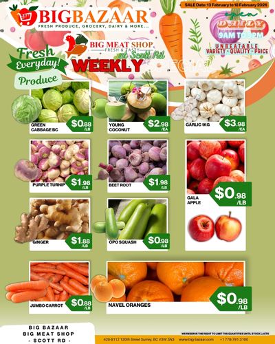 Big Bazaar Canada Flyer February 13 to 18