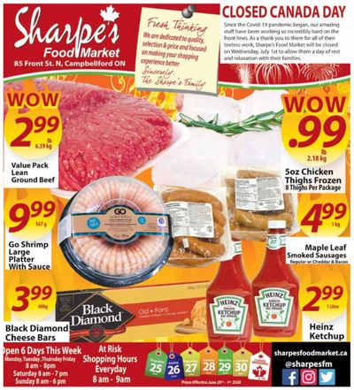 Sharpe's Food Market Flyer June 25 to July 1