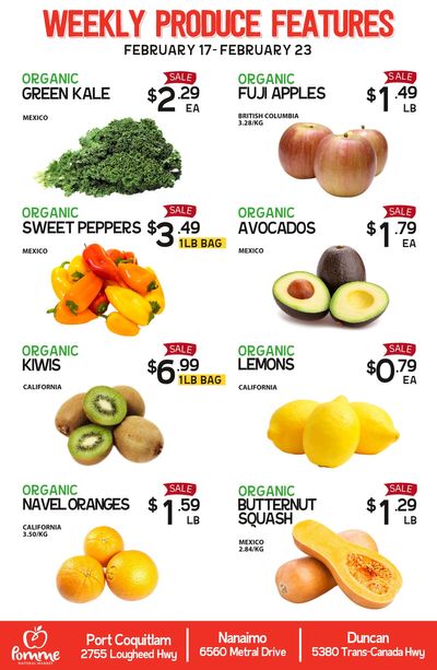 Pomme Natural Market Weekly Produce Flyer February 17 to 23