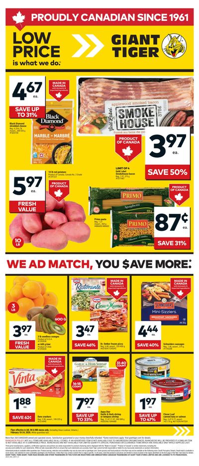 Giant Tiger (West) Flyer February 18 to 24