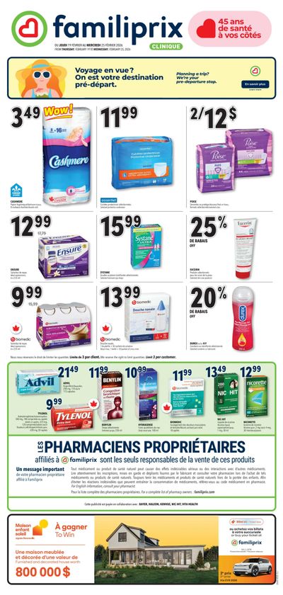 Familiprix Clinique Flyer February 19 to 25