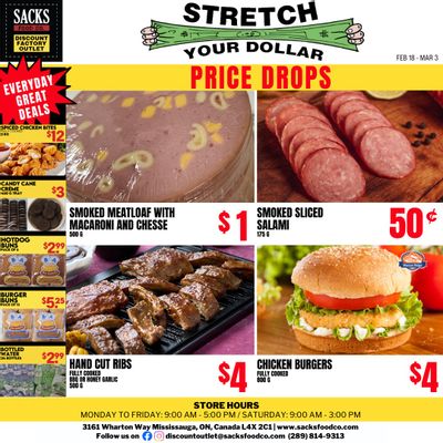 Sacks Food Co. Flyer February 18 to March 3