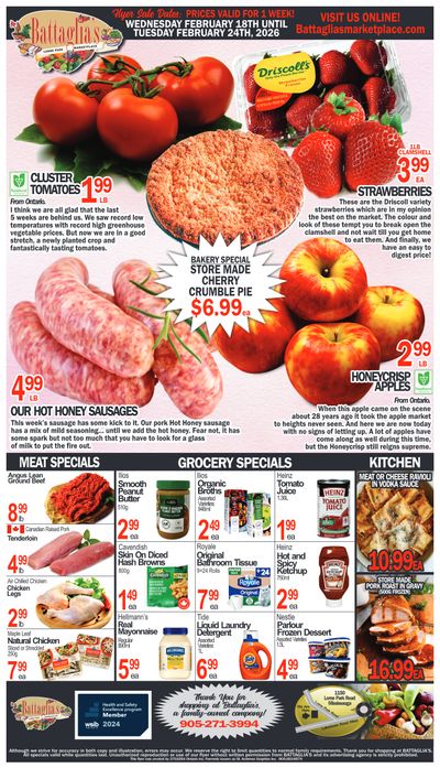 Battaglia's Marketplace Flyer February 18 to 24
