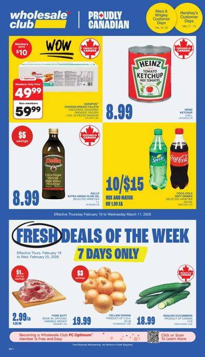 Wholesale Club (West) Flyer February 19 to March 11
