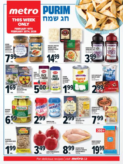 Metro (ON) Purim Flyer February 19 to 25