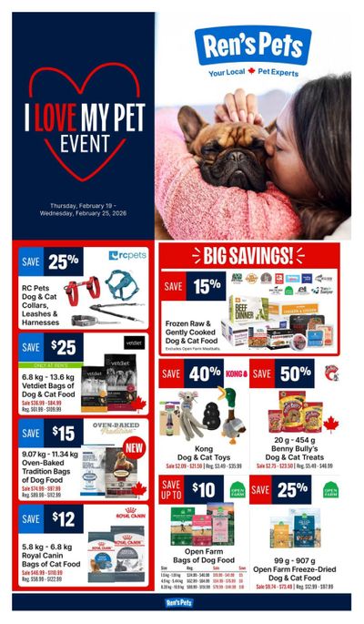 Ren's Pets Flyer February 19 to 25