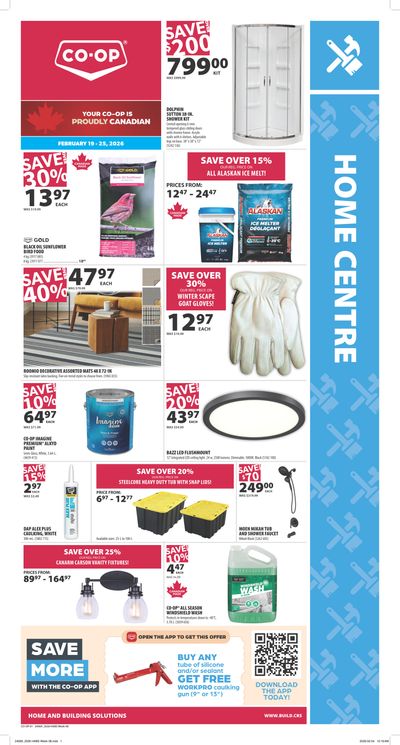 Co-op (West) Home Centre Flyer February 19 to 25