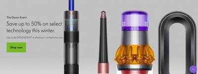 Dyson Canada: Dyson Event up to 50% off With Promo Code