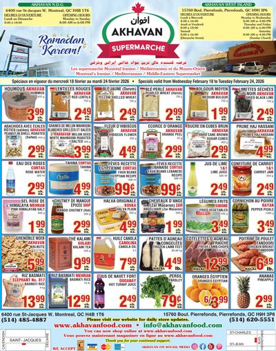 Akhavan Supermarche Flyer February 18 to 24