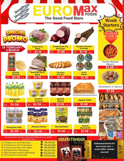 EuroMax Foods Bi-Weekly Flyer February 18 to March 3