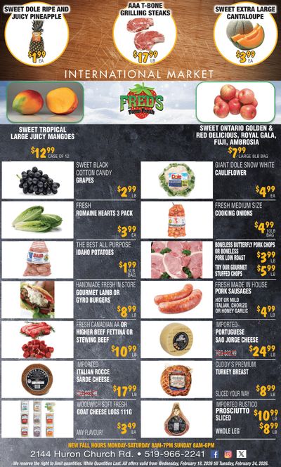 Fred's Farm Fresh Flyer February 18 to 24