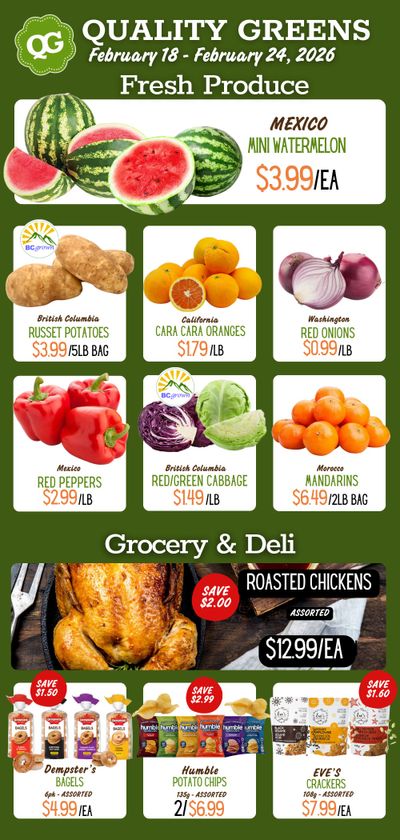 Quality Greens Flyer February 18 to 24