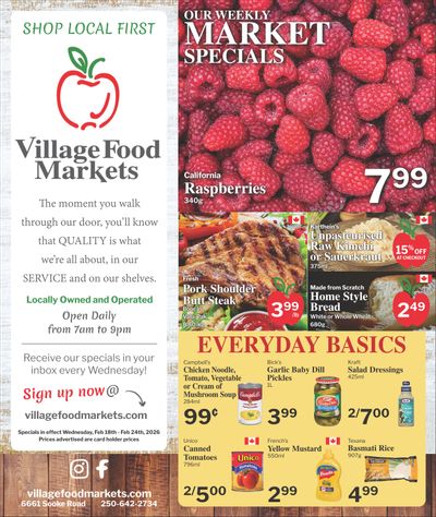 Village Food Markets Flyer February 18 to 24