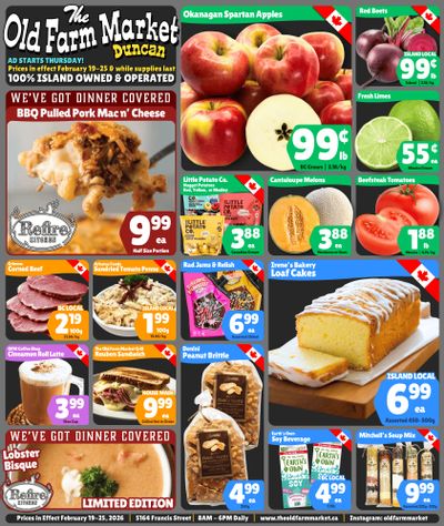 The Old Farm Market (Duncan) Flyer February 19 to 25