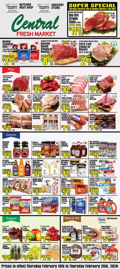 Central Fresh Market Flyer February 19 to 26