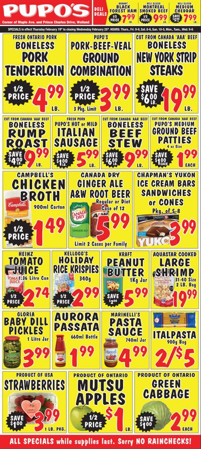 Pupo's Food Market Flyer February 19 to 25