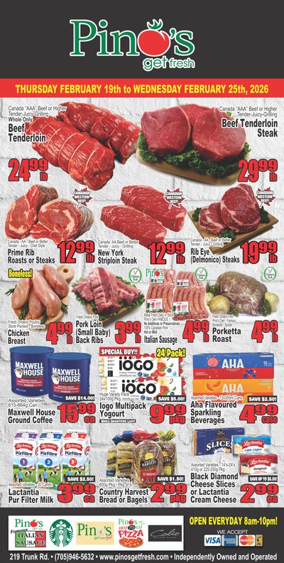 Pino's Flyer February 19 to 25