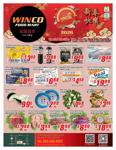 WinCo Food Mart (HWY 7) Flyer February 19 to 25