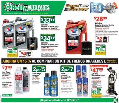 O'Reilly Auto Parts (ES) Weekly Ad & Flyer June 24 to July 28