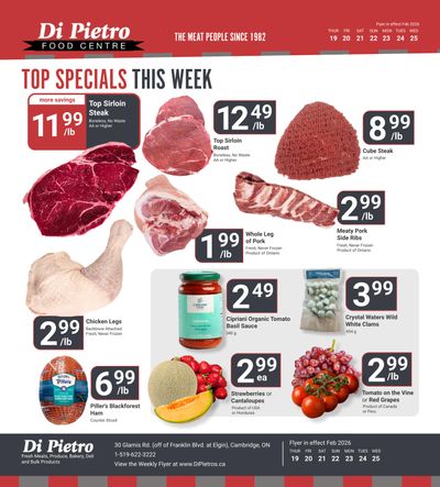 Di Pietro Food Centre Flyer February 19 to 25