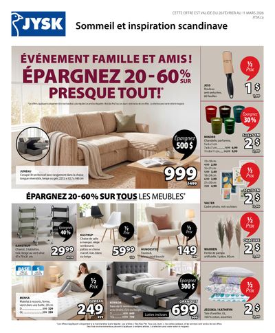 JYSK (QC) Flyer February 26 to March 11