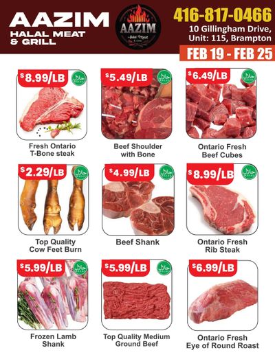 Aazim Halal Meat & Grill Flyer February 19 to 25