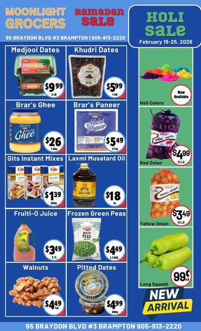Moonlight Grocers Flyer February 19 to 25