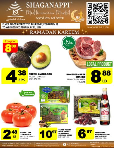 Shaganappi Mediterranean Market Flyer February 19 to 25