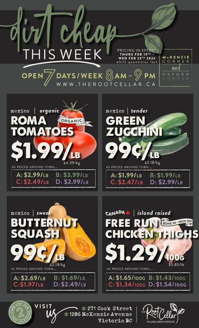 The Root Cellar Flyer February 19 to 25
