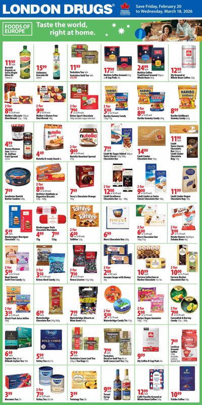 London Drugs Foods Of Europe Flyer February 20 to March 18