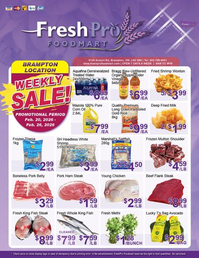 FreshPro Foodmart (Brampton) Flyer February 20 to 26
