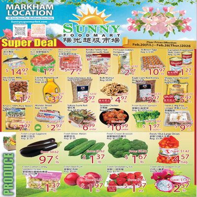 Sunny Foodmart (Markham) Flyer February 20 to 26