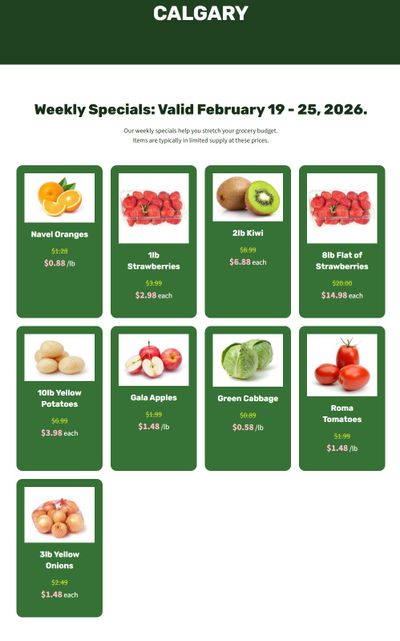 H&W Produce Flyer February 19 to 25